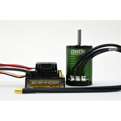 SIDEWINDER SCT WP COMBO WITH SENSORED 1410-3800KV 5MM SHAFT MOTOR 