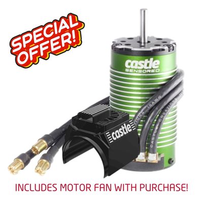 Castle 1512 Sensored Motor - 2650Kv with Motor Fan