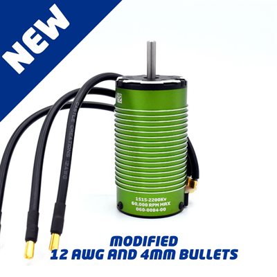 Castle 1515 Sensored Motor - 2200Kv ( MOD 4mm Bullets / 12AWG Wire)
