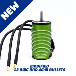Castle 1515 Sensored Motor - 2200Kv ( MOD 4mm Bullets / 12AWG Wire)