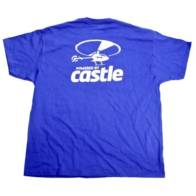 HELI-T, WHITE ON BLUE, 2XL