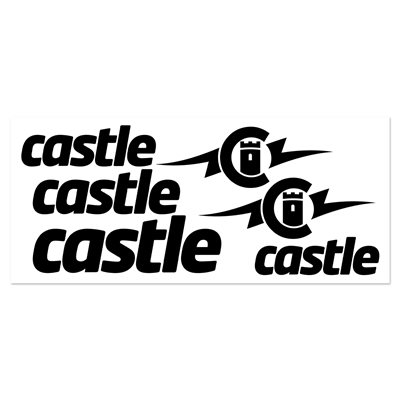 BLACK VINYL CASTLE DECAL