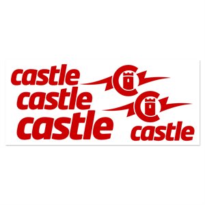 RED VINYL CASTLE DECAL