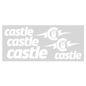 WHITE VINYL CASTLE DECAL